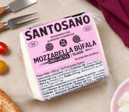 Mozzarella 100% Búfala x 450 g Tajado