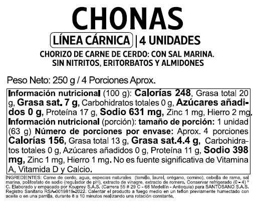 Chonas Artesanales x 250 g - Image 3