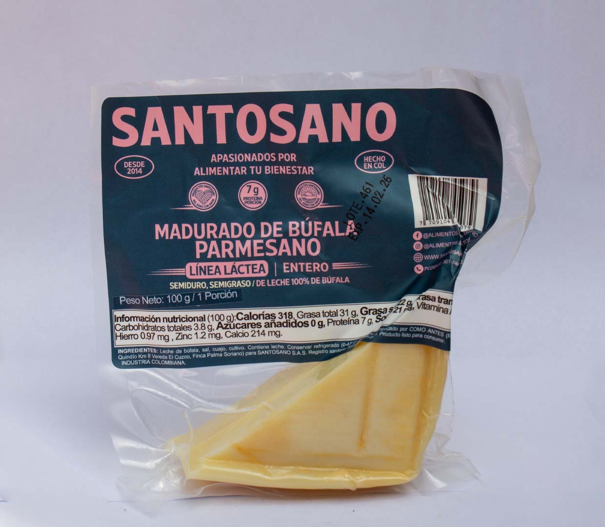 Queso Madurado 100% Búfala Parmesano x 100 g