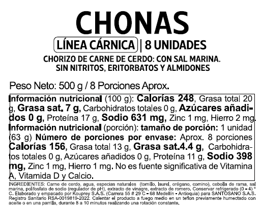 Chonas Artesanales x 500 g - Image 3