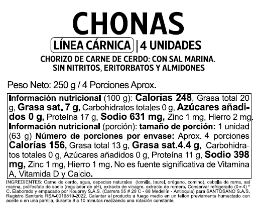 Chonas Tocineta x 250 g - Image 3