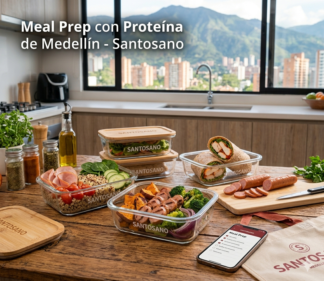 Meal Prep con Proteína: Así organizo mis comidas con productos cárnicos Santosano