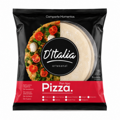 Base de Pizza Tradicional x 5 Unidades